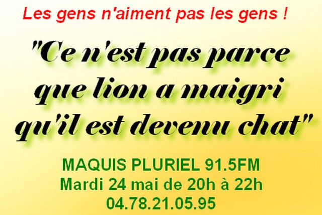 [RADIO] Écoutez le REPLAY de “Maquis Pluriel” du mardi 24 mai 2016