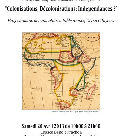 [MEMOIRE] Conférence « Colonisations, Décolonisations : Indépendances » avec E Mbokolo le 20 avril 2013