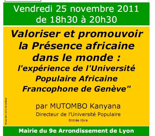 [CONFERENCE AFRICA 50] K. Mutombo « Il faut redonner confiance aux afro-descendants »