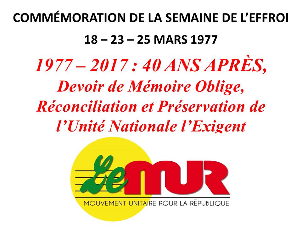 [CONGO] Commémoration à Lyon les 25 et 26 mars 2017 de la semaine de l’effroi de mars 1977