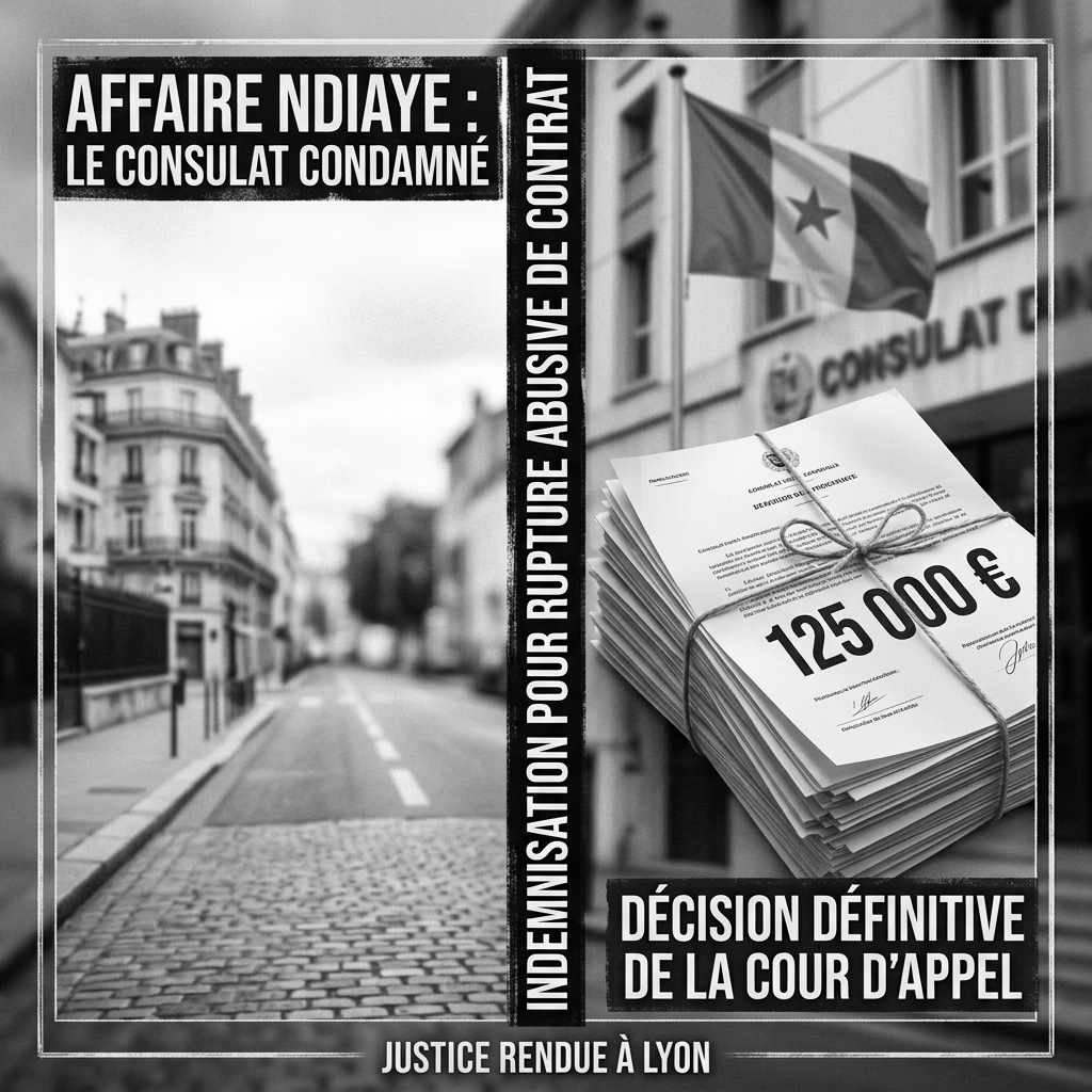 [JUSTICE] 🇸🇳 ⚖️ Le consulat général du Sénégal à Lyon définitivement condamné par la cour d&rsquo;appel dans l’affaire Sourakhé Ndiaye