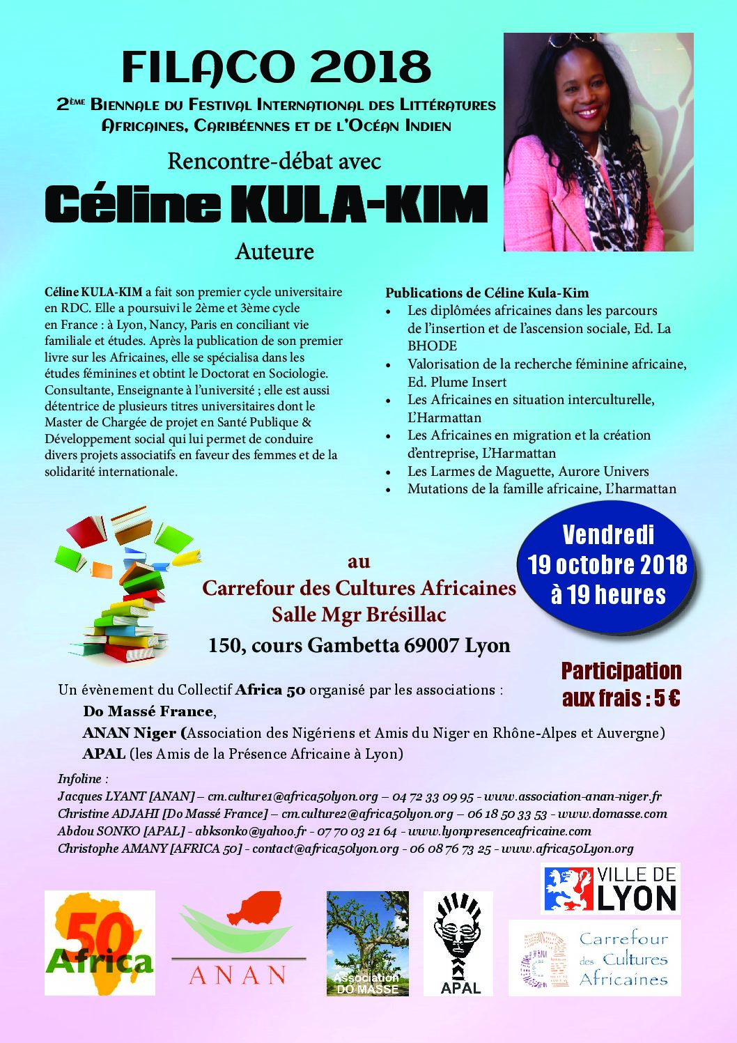 [LITTERATURE] Céline Kula Kim au FIALCO  au Carrefour des Cultures Africaines