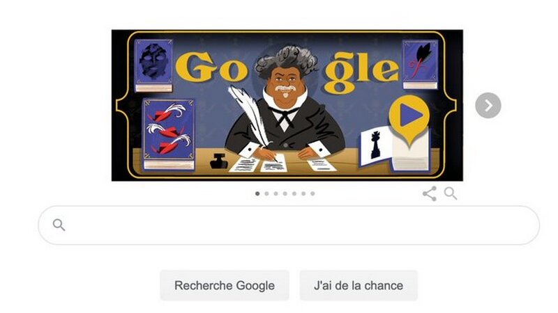 [LITTERATURE] Alexandre Dumas illustré en homme noir sur Google et c'est rare (Huffington Post)