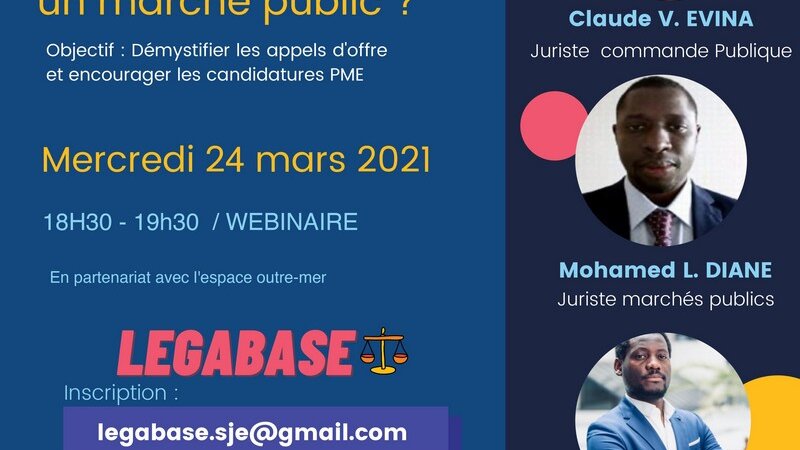 [ECONOMIE] « Comment répondre aux marchés publics ? » Webinaire mercredi 24 mars 2021 à 18h30