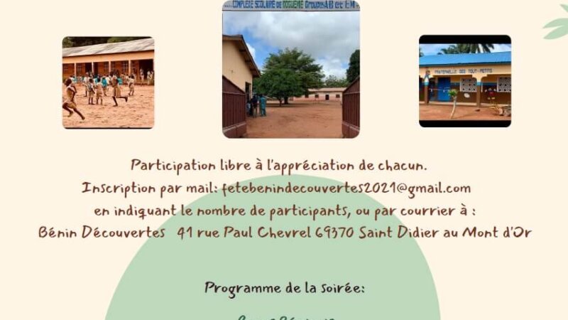 [ASSOCIATION] « Bénin Découvertes » fête ses 20 ans ! samedi 27 novembre à Dardilly (69)