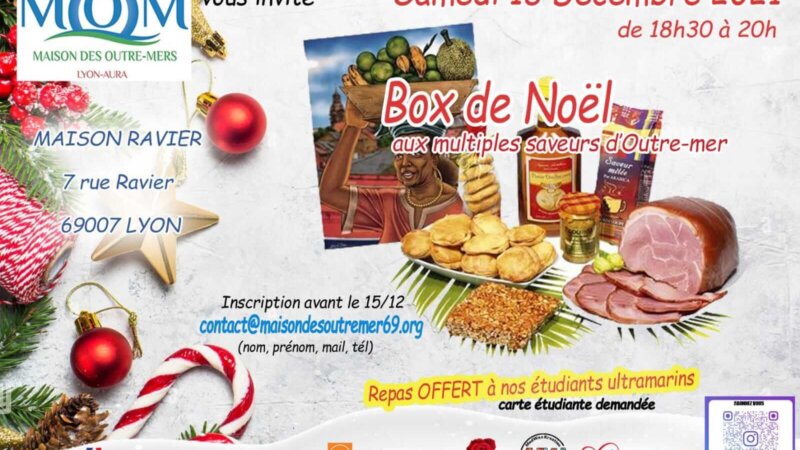 [SOLIDARITE] La MOM organise une distribution de repas de Noël pour les étudiants Ultra-Marins à Lyon samedi 18 décembre
