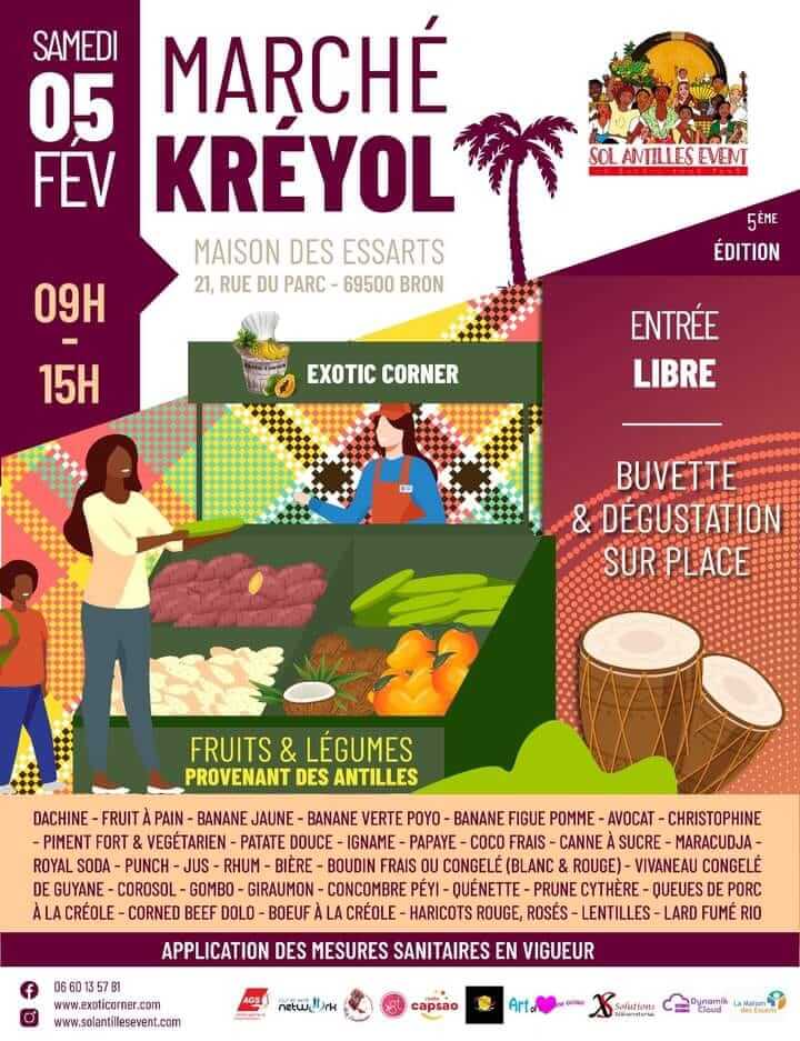 [COMMERCE] « Marché Kreyol » coin exotique fruits et légumes samedi 5 février 2022 à Bron (69)