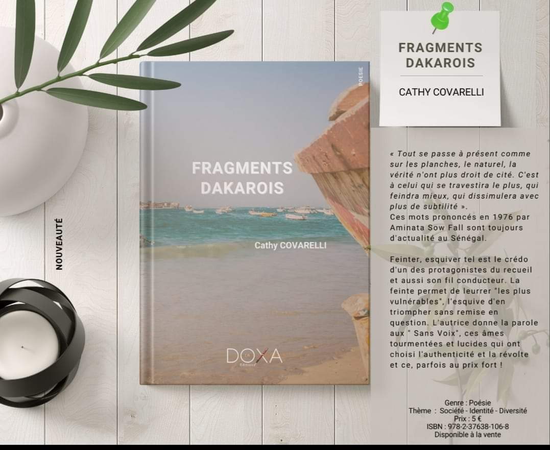 [LITTERATURE] « Fragments dakarois » de Cathy Covarelli traite de manipulation, d&rsquo;abus de vulnérabilité , de violences sexuelles, de travers de la société