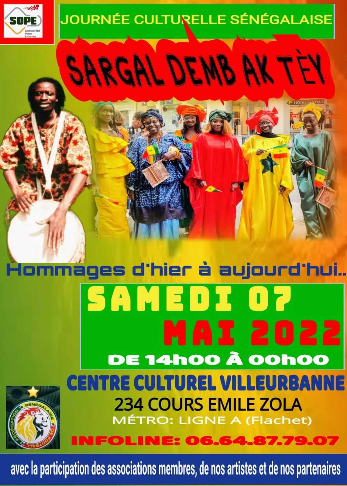 [SENEGAL] Sope organise la journée culturelle sénégalaise à Villeurbanne samedi 7 mai 2022