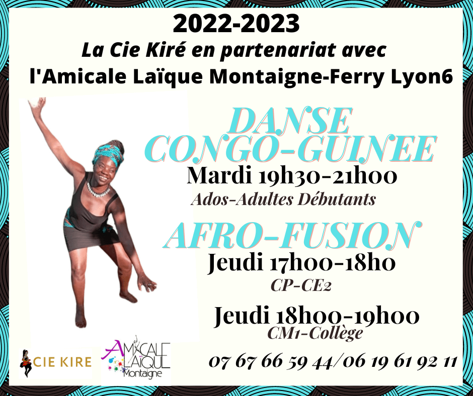 [DANSE] Entre transmission et création Ateliers de danse avec les artistes de la Cie Kiré les lundis, mardis et jeudis à Lyon 6e à partir du 26 septembre 2022