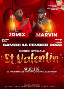 [AMBIANCE] Dj Marvin deBouca organise la soirée "Saint Valentin" à Vaulx (69) @ Salle le 32