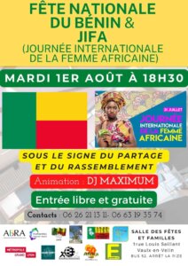 [EVENTS] Fête Nationale du Bénin et Journée Internationale de la Femme Africaine à Vaulx (69) @ Salle des fêtes et des familles