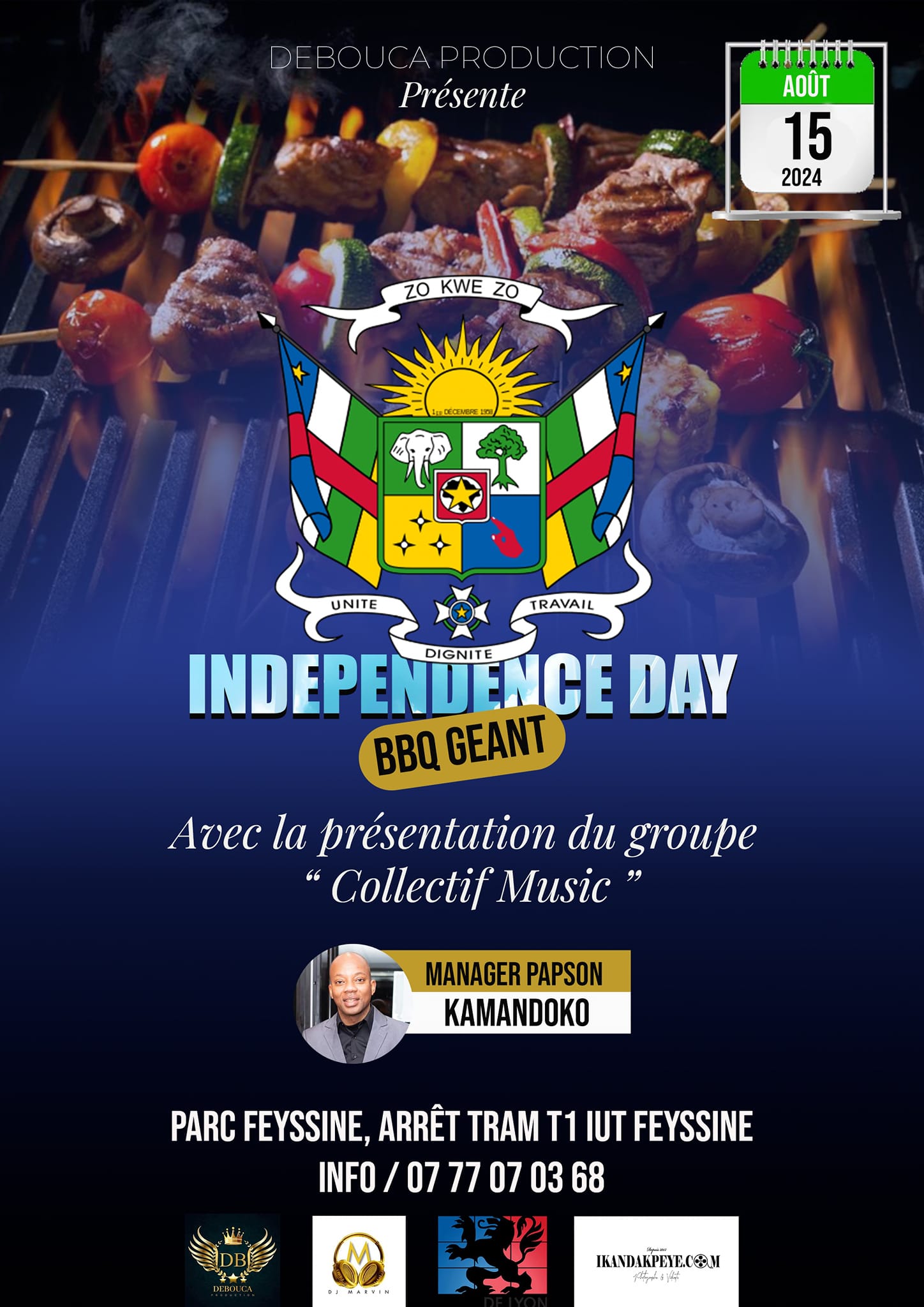 [#AMBIANCE] Debouca Production présente le BBQ de la Fête Nationale de la Centrafrique 🇨🇫 jeudi 15 août 2024 à Villeurbanne (69)