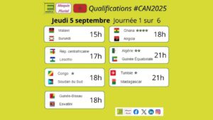 [#FOOTBALL] #qualificationscan2025 – Journée 1 sur 6 @ Afrique