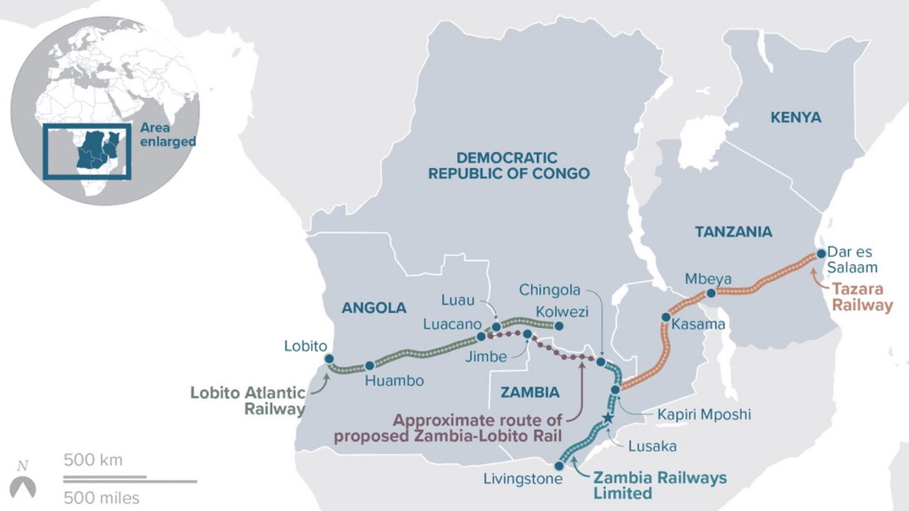 [BUSINESS] Corridor de Lobito : Les Américains financeront 600 millions de dollars pour une ligne ferroviaire reliant la Zambie à l&rsquo;Atlantique via la RDC et l&rsquo;Angola pour exporter les ressources minières