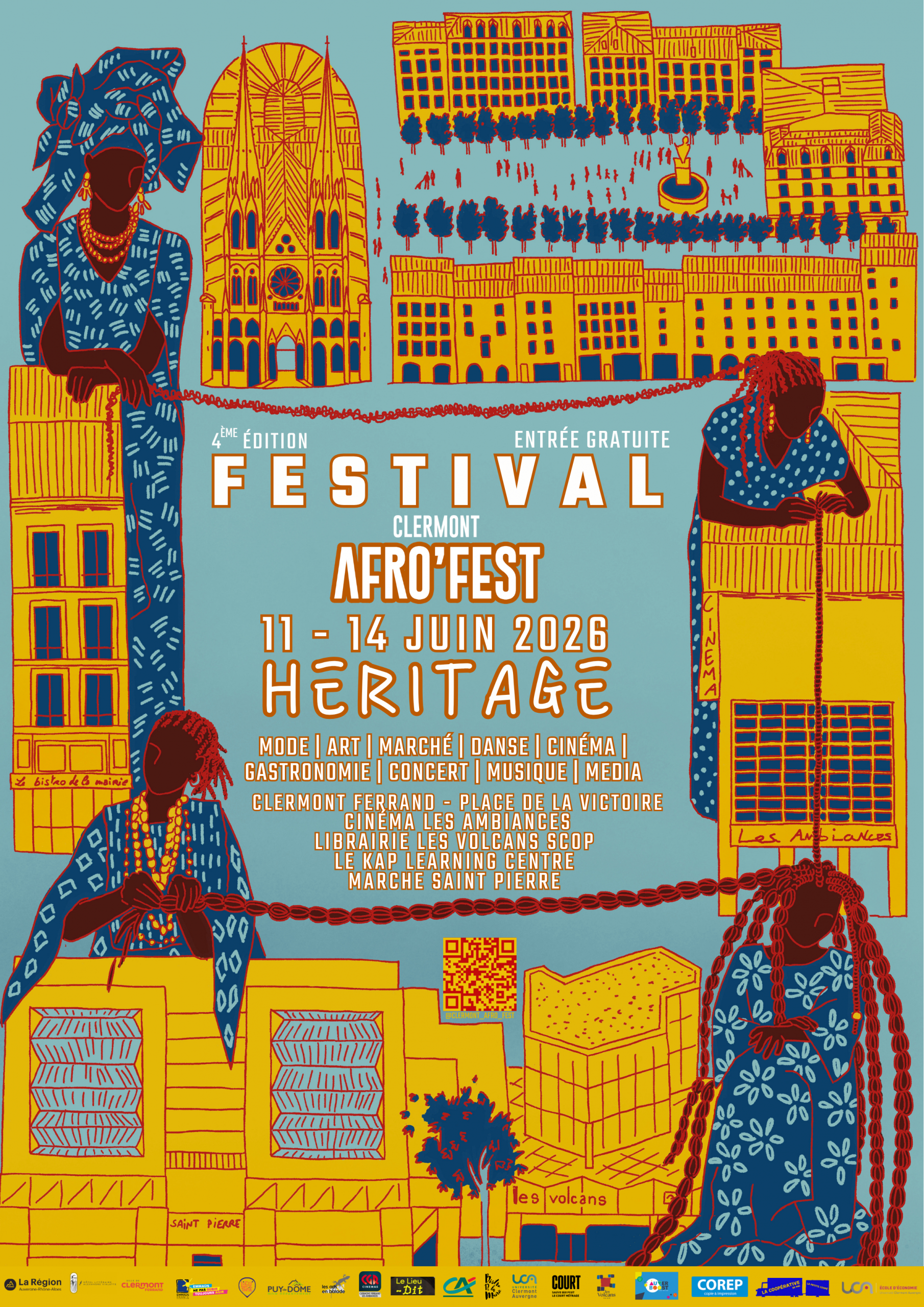🗓️  Du 11 au 14 juin 2026 [CULTURE] 4e édition du Clermont Afro’Fest à Clermont-Ferrand