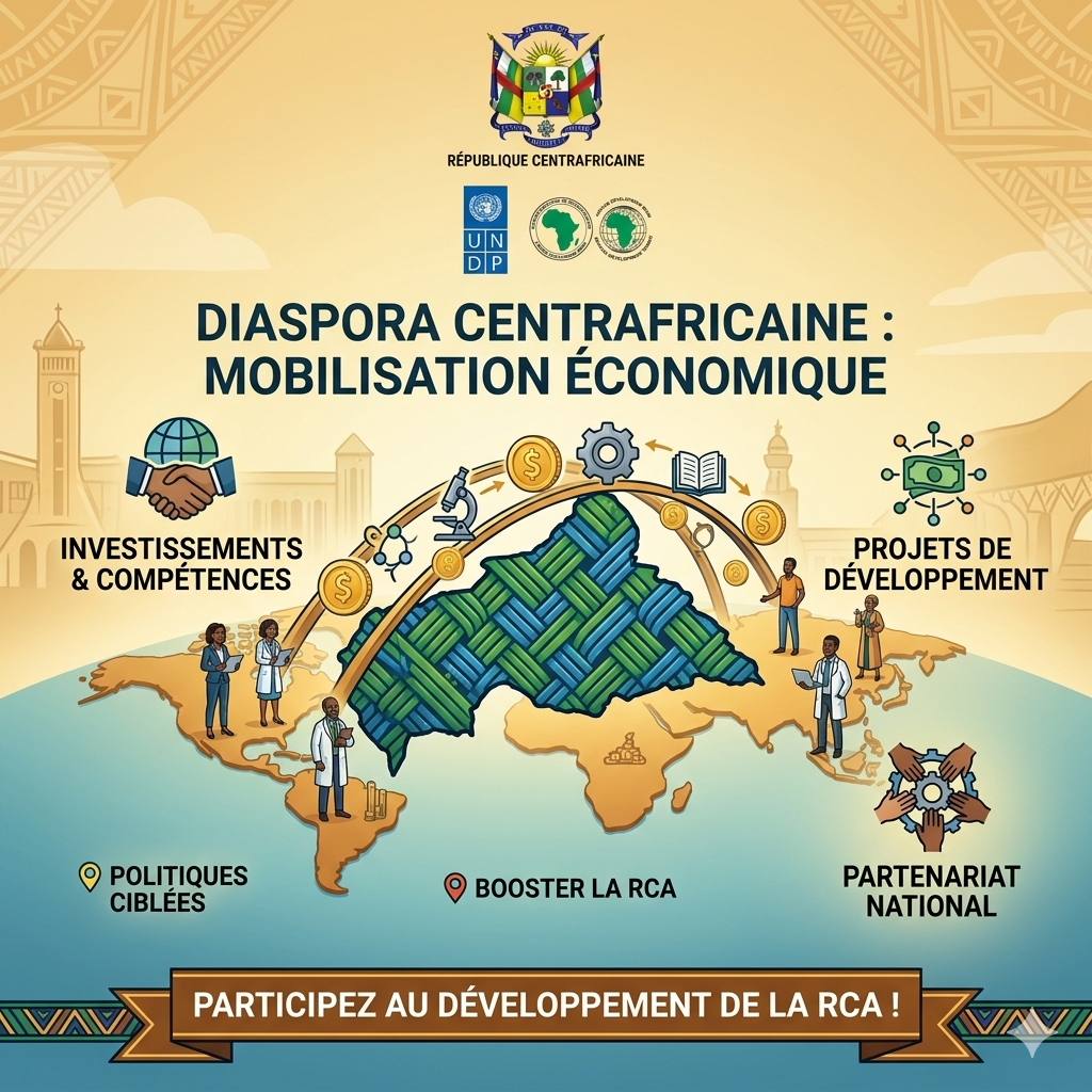 [ECONOMIE] 🟡 Lancement d’une cartographie stratégique de la diaspora centrafricaine 🇨🇫 pour mobiliser les compétences pour booster le développement de la République centrafricaine, participez