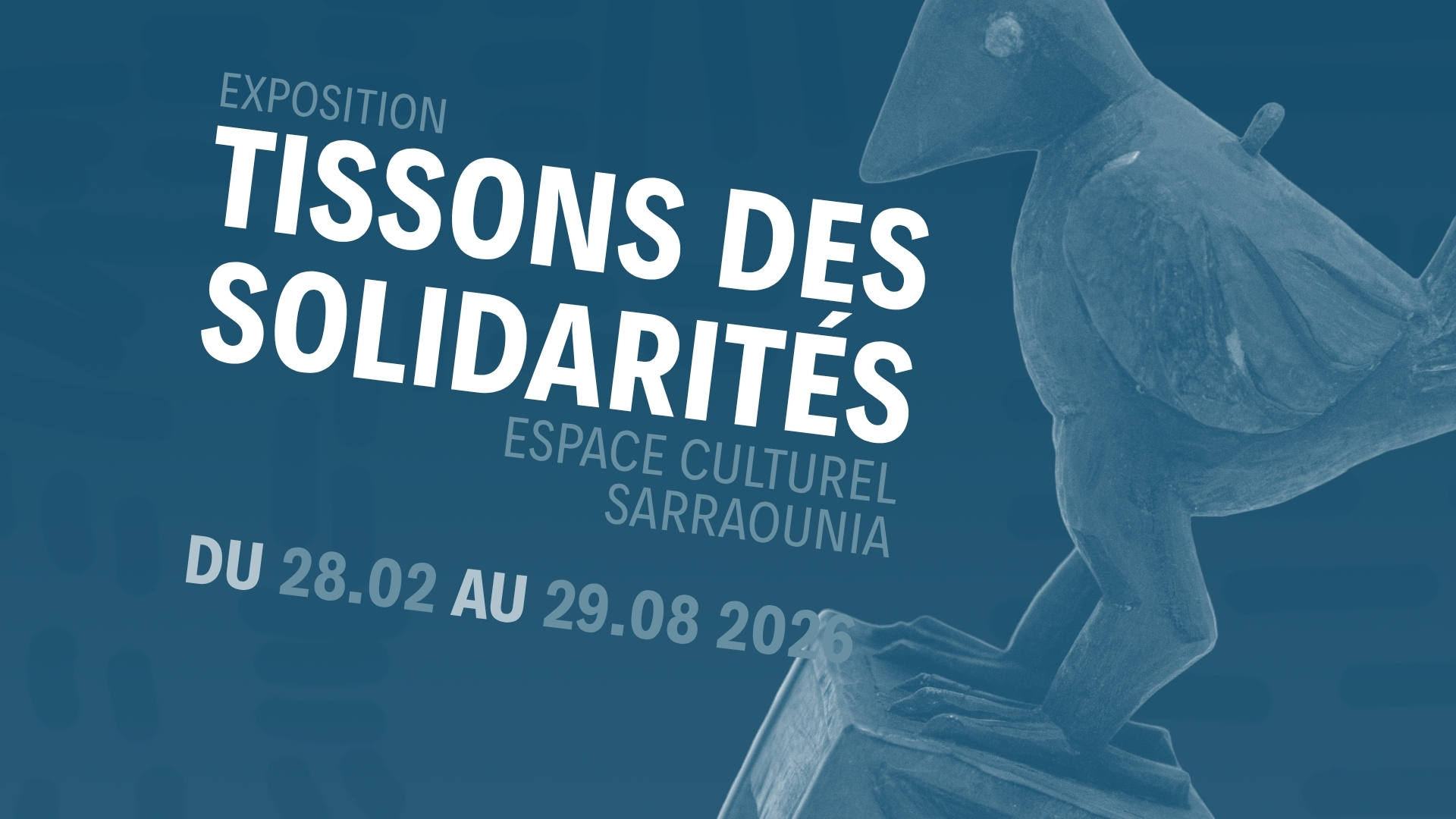 🗓️  Jusqu&rsquo;au 29 août 2026  📍 Lyon 7 [EXPOSITION] « Tissons Des Solidarités » en partenariat avec la Maison des Canuts au Carrefour des Cultures Africaines