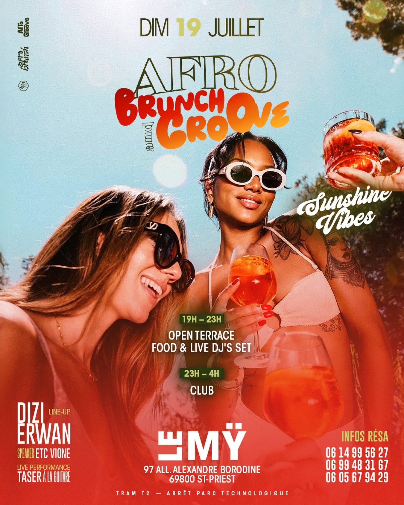 🗓️  Dimanche 19 juillet 2026 [AMBIANCE] Afro Brunch revient avec une édition GROOVY à Saint Priest (69)