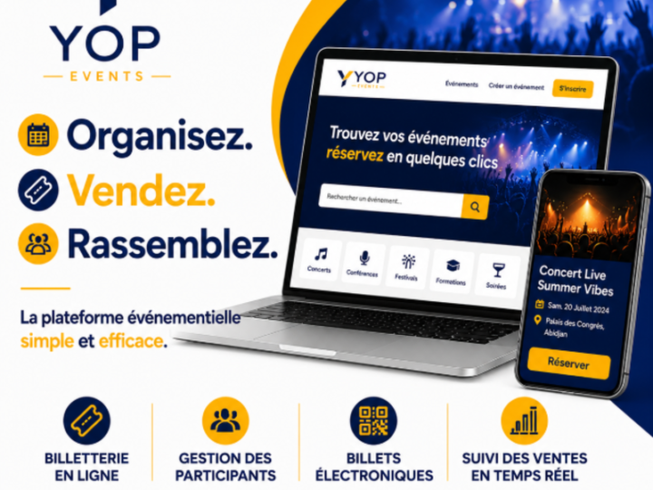 [ANNONCE] YOPEVENTS, une plateforme au service de l&rsquo;événementiel – Organisation et Réservation d&rsquo;événements