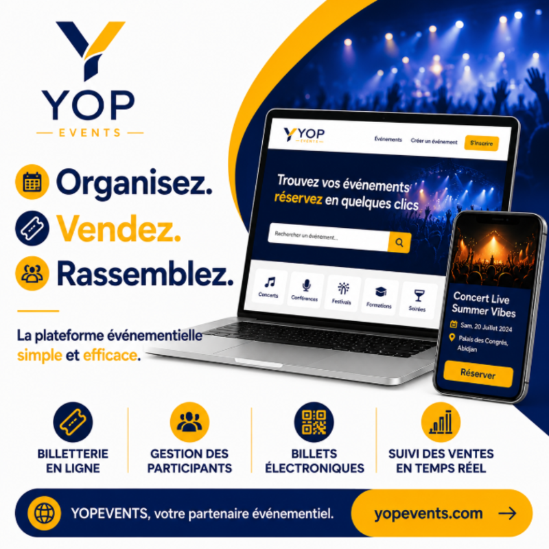 [ANNONCE] YOPEVENTS, une plateforme au service de l&rsquo;événementiel – Organisation et Réservation d&rsquo;événements