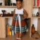 Jolie Robe d'été pour Fille en Tissu Wax Africain - Taille 6-8 ans