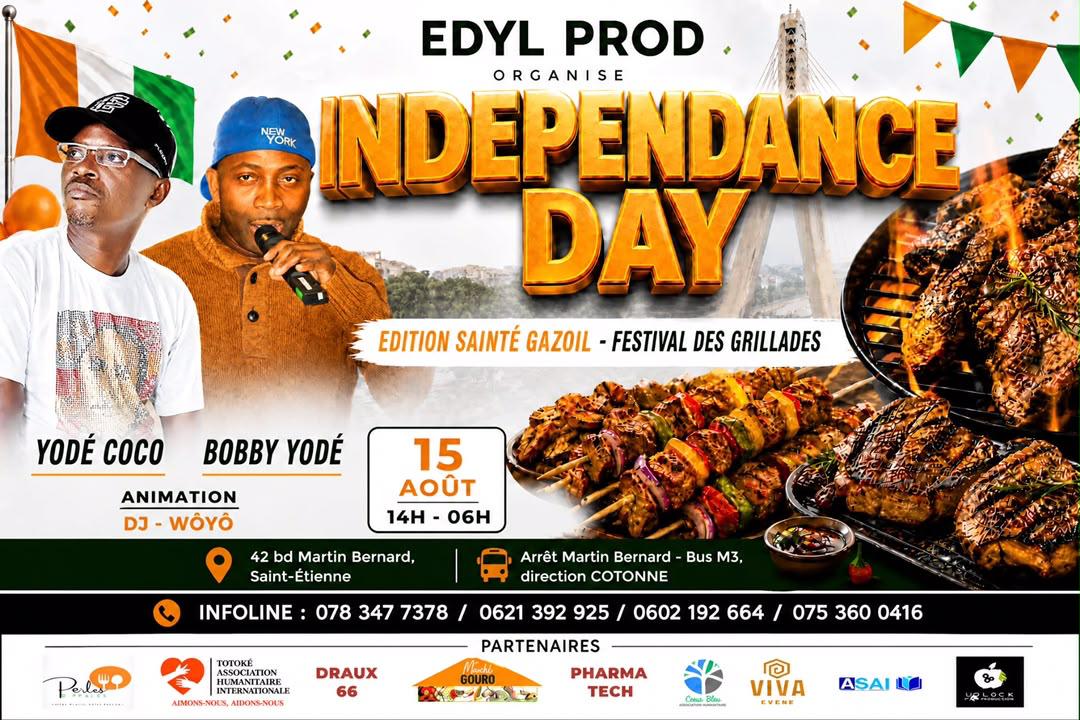 🗓️ Samedi 15 août 2026 📍 Saint Etienne [AMBIANCE] 🇨🇮 Edyl Prod présente Sainté Gazoil avec Yodé Coco et Bobby Yodé