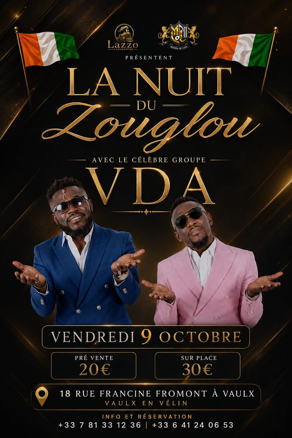 🗓️ Vendredi 9 octobre 2026 📍 Vaulx [AMBIANCE] 🇨🇮 Le groupe zouglou la Voix des Anges (VDA) en spectacle