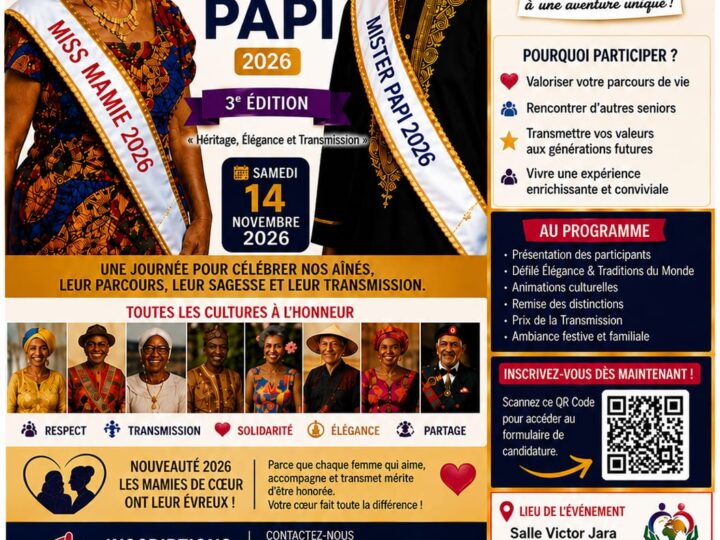 🗓️  Samedi 14 novembre 2026 📍 Vaulx (69) [MISS et MISTER] 3e édition de Miss Mamie et Mister Papi 2026