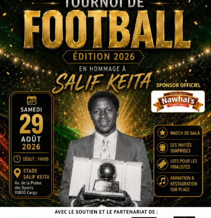 Samedi 29 août 2026 [COMMÉMORATION] Cergy (95800) accueille la 6ᵉ édition du tournoi de football en hommage à Salif KEITA « Domingo »
