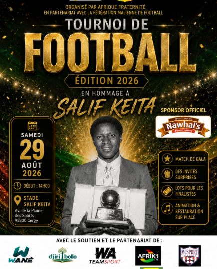 Samedi 29 août 2026 [COMMÉMORATION] Cergy (95800) accueille la 6ᵉ édition du tournoi de football en hommage à Salif KEITA « Domingo »