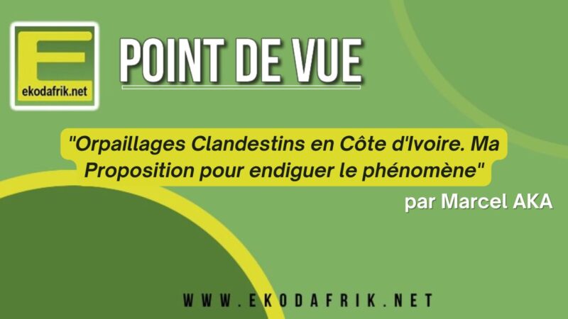 [POINT DE VUE] « Orpaillages Clandestins en Côte d&rsquo;Ivoire. Ma Proposition pour endiguer le phénomène » par Marcel AKA
