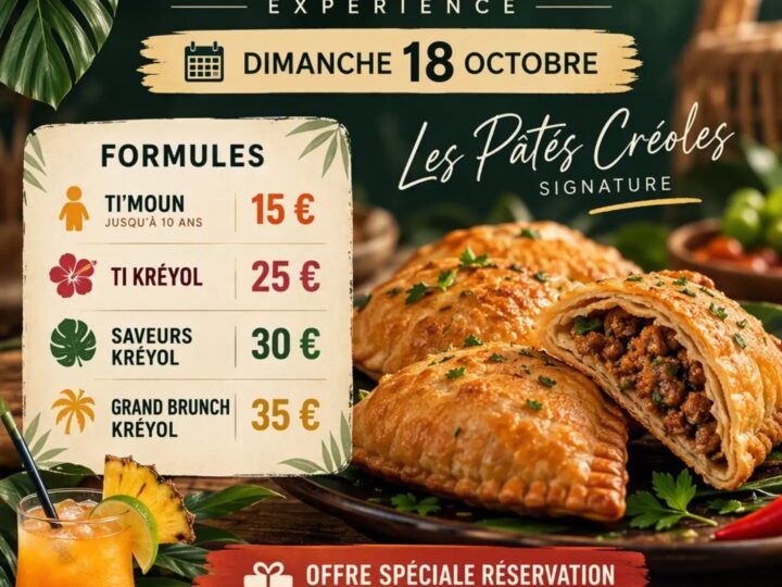 📅 Dimanche 18 octobre 2026 📍 Lyon [CULINAIRE] 🍽️Brunch Créole Expérience