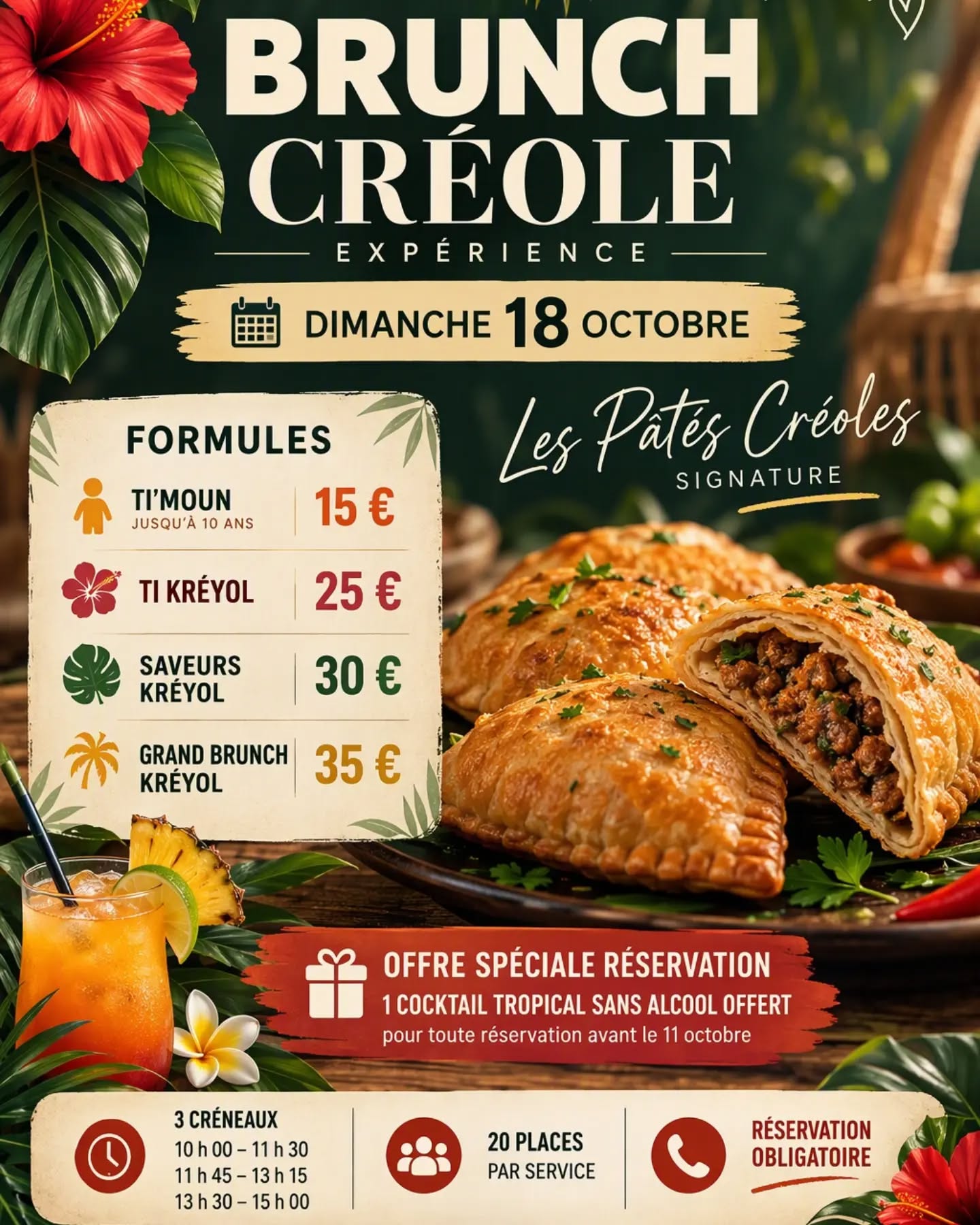 📅 Dimanche 18 octobre 2026 📍 Lyon [CULINAIRE] 🍽️Brunch Créole Expérience