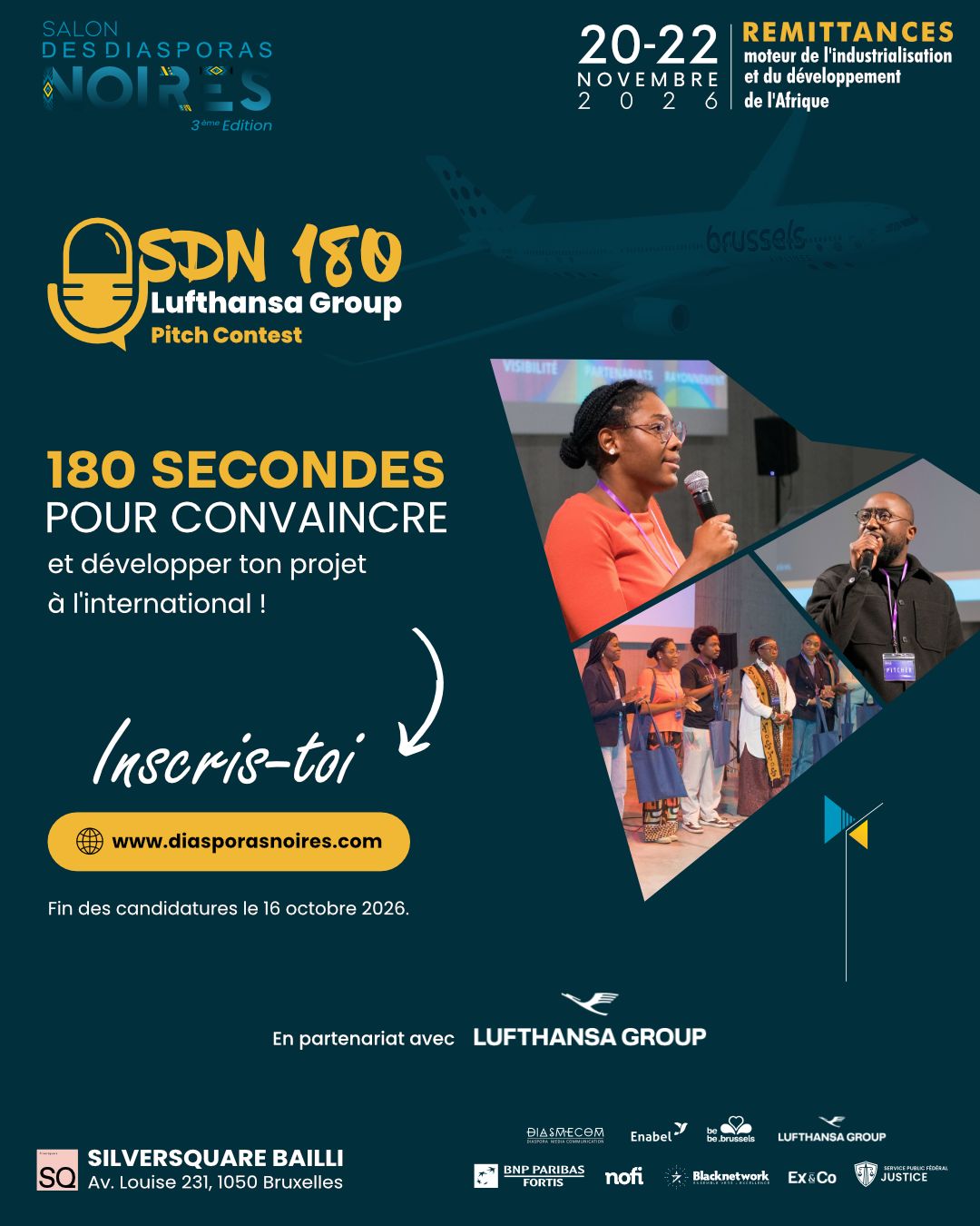 📅 Du 20 au 22 novembre 2026 📍 Bruxelles 🇧🇪  [ECONOMIE] 🟡 3e édition du Salon des Diasporas Noires